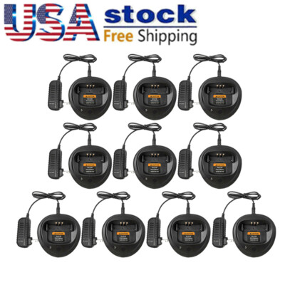 10Pack Rapid Charger Set Compatible With CP150 CP200 CP200D PR400 DEP450 Radio