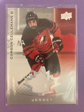2021-22 UPPER DECK TEAM CANADA JUNIORS WHITE JERSEY CORSON CEULEMANS #20