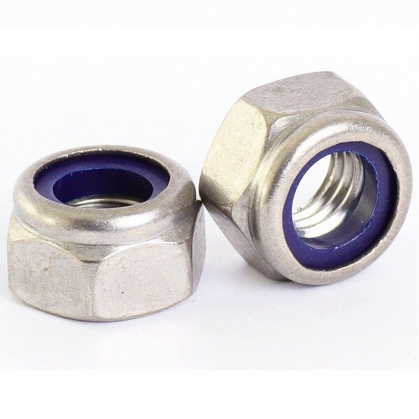 Dado Autobloccante alto INOX A2 M3 M4 M5 M6 M8 M10 M12 M14 M16 ACCIAIO INOX A2