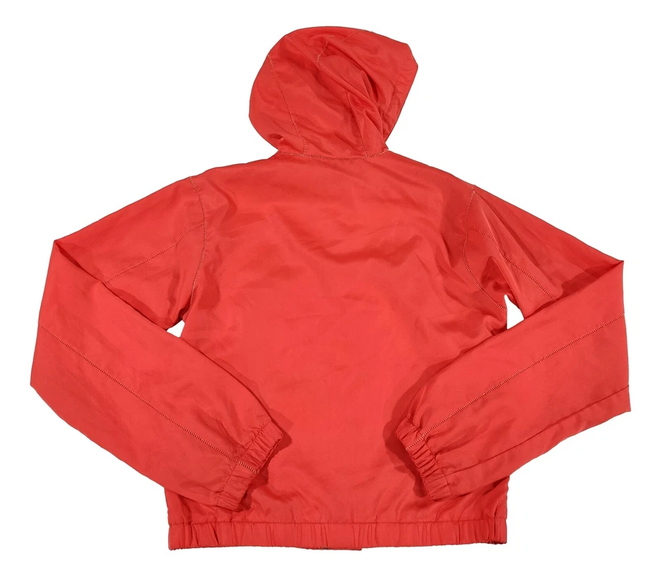 Chaqueta cortavientos Finish Line para mujer pequeña naranja con cremallera adulto Foto 2 de 4