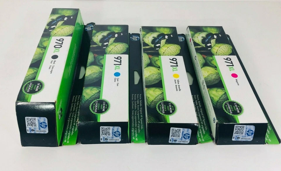 PACK DE 4 TINTAS ORIGINALES HP 970XL negras y 971XL color OFFICEJET PRO X576 NUEVAS SELLADAS  Foto 3 de 4