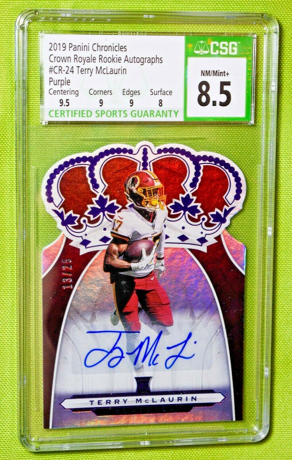 Terry McLaurin Panini Chronicles Crown Royale #CR24 Purple