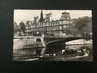 Old postcard from 1947 PARIS - L'Hôtel de Ville et le Pont D'Arcole