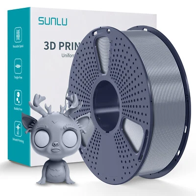 Filamento SUNLU PLA+ PLA PLUS, 1 KG bobina plata impresora 3D consumibles