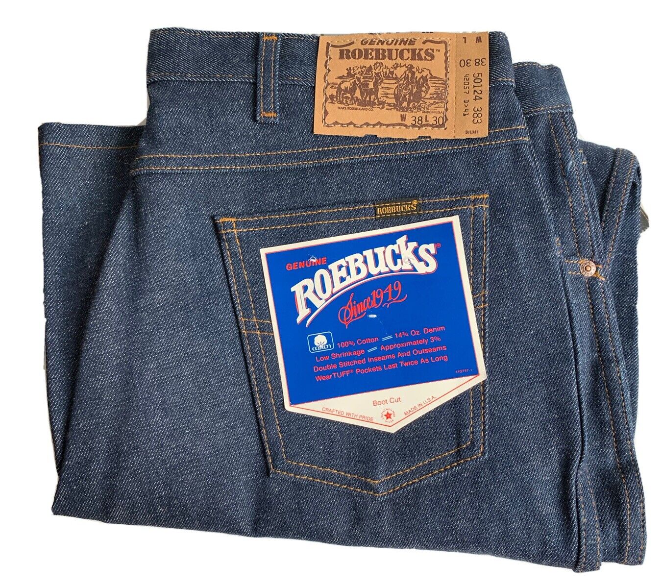 NWT VTG Genuine Sears Roebucks Jeans 38x30 Bootcut We… - Gem