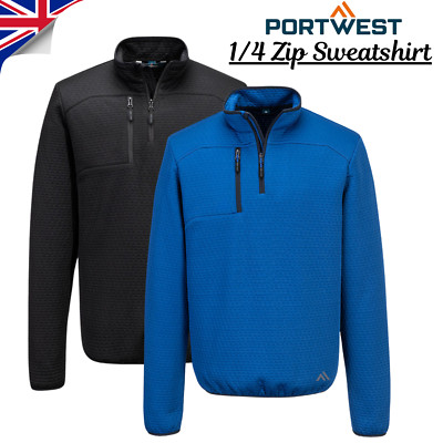 Portwest KX3 Sport strukturiertes 1/4-Reißverschluss Sweatshirt robust Anti-Pill Fleece Arbeitskleidung