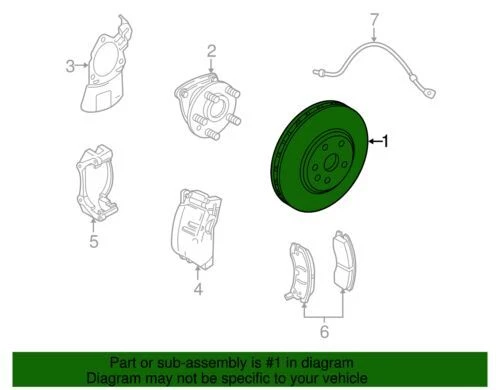 Original GM 2004-2009 Cadillac SRX Base Delantero 4.6L V8 Rotor de Freno de Disco 19303818 Foto 2 de 2