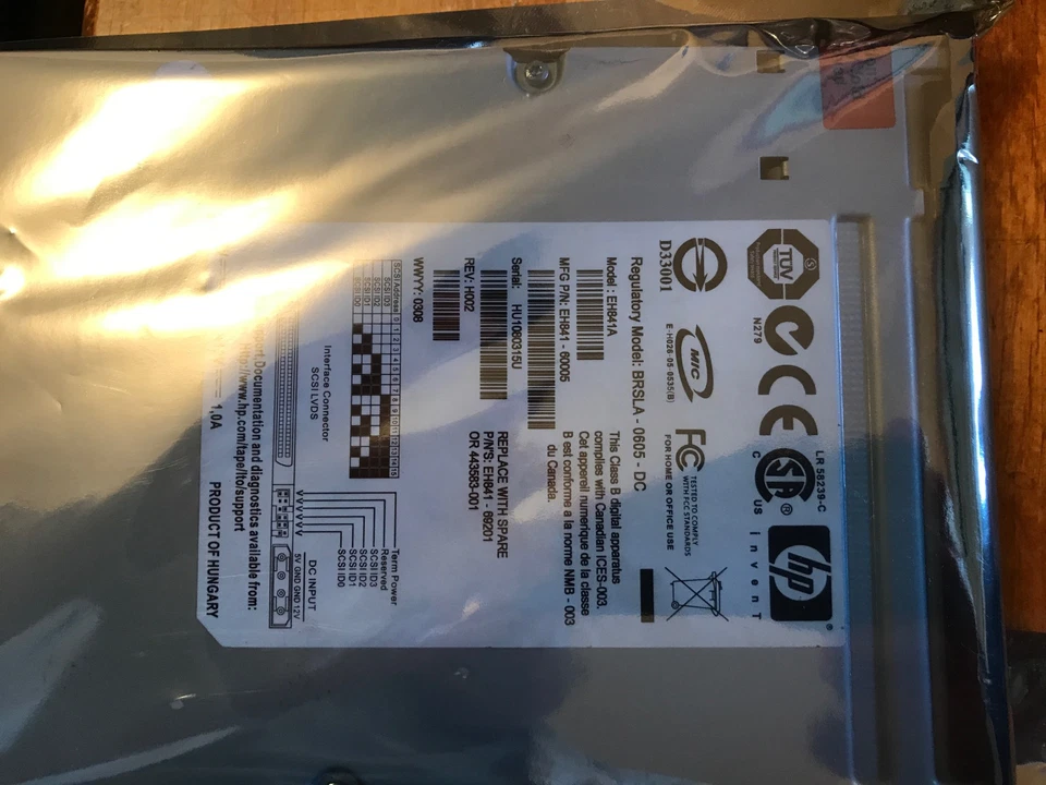 HP EH841A StorageWorks LTO-3 Ultrium 920 SCSI Internal STANDALONE - Image 2 of 2