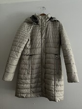 Betty Barclay Coat Womens Size 10 Silver Cloud Grey Hooded
