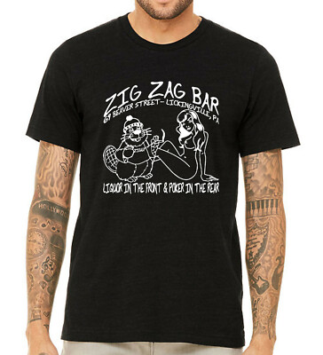 #ad DIRTY Classic Zig Zag Bar Tshirt 69 Beaver St. Lickingville PA vintage $21.99