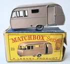 MATCHBOX LESNEY VINTAGE 23c BLUEBIRD DAUPHINE CARAVAN,GPW, GOOD+, INCOMPLETE BOX