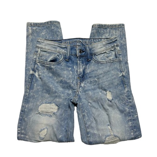 American Eagle Next Level Airflex Jeans Skinny Mens 26 X 28 Distressed Denim - Picture 4 of 10