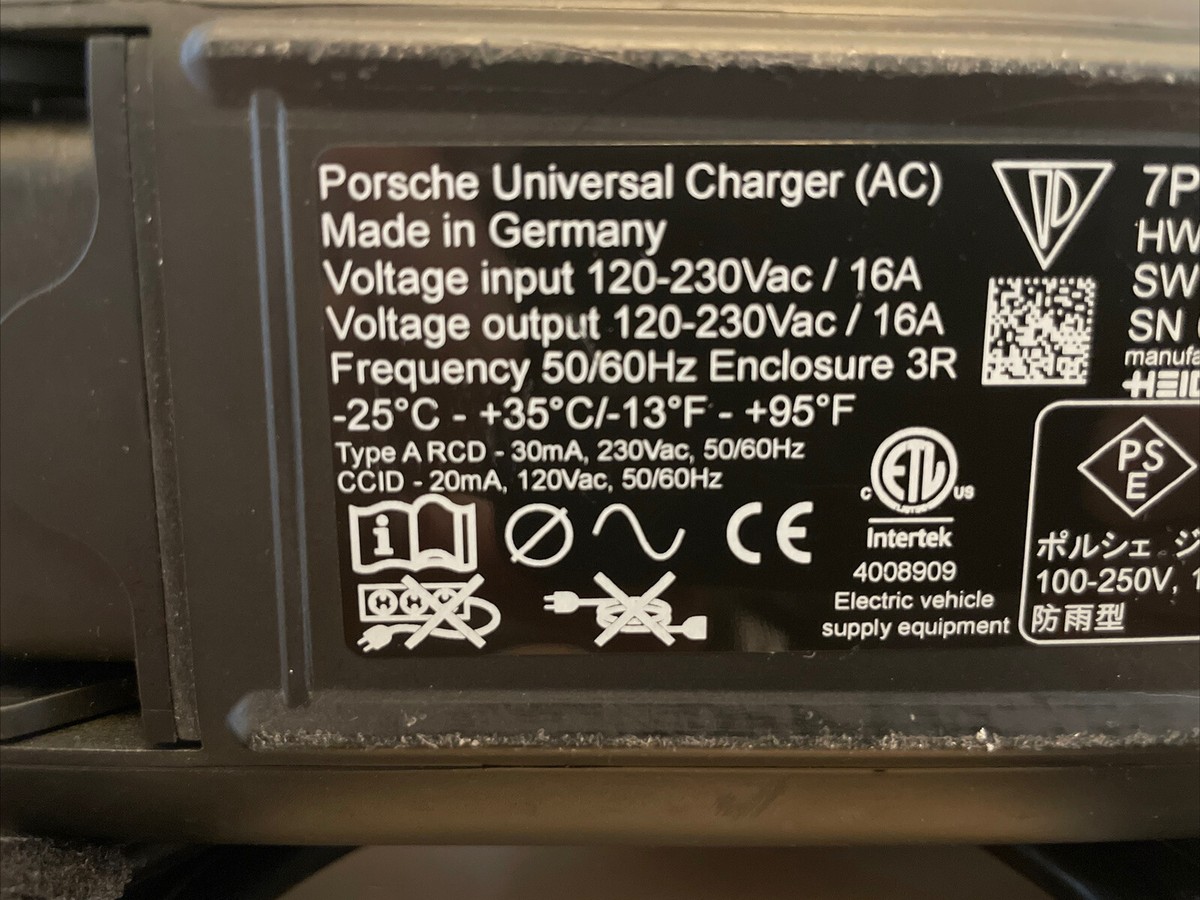 PORSCHE 純正 universal charger パナメーラ 971 Porsche EV Charger Cayenne Panamera Taycan Universal