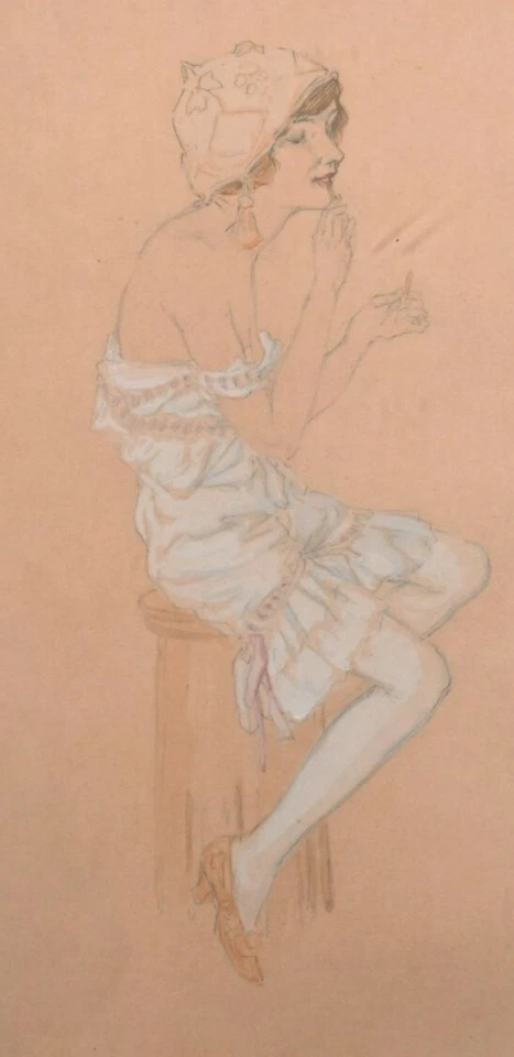 RAPHAEL KIRCHNER 4 original pencil/watercolors CHRISTIES, JOHN NOOTT, DANENBERG - Image 2 of 4