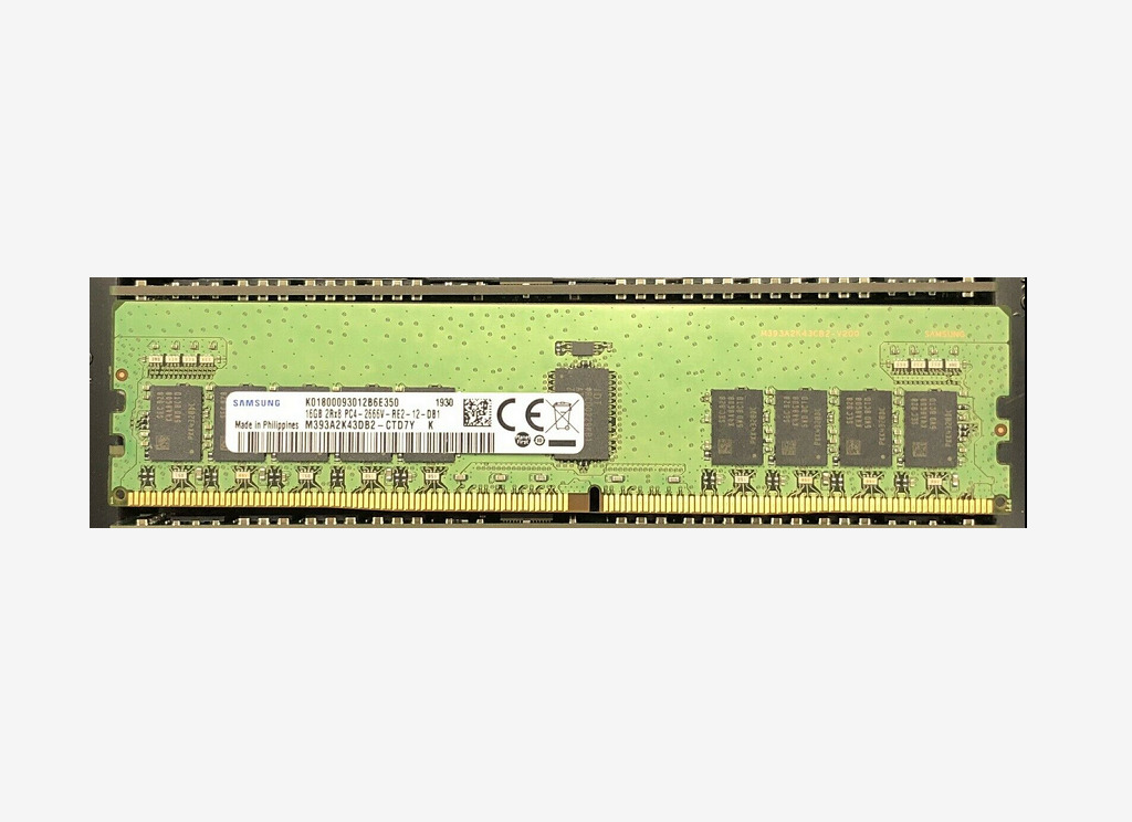 Samsung 16 GB DDR4 RAM ECC Memory 2666MHz PC4-2666V-RE1-12 2Rx8 DIMM 288Pin  Card