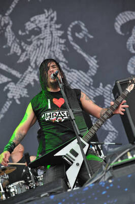 Robb Flynn of American heavy metal band Machine Head live on stage - Old Photo 4