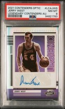 2021-22 Panini Legendary Contenders Auto Jerry West #LCA-JWS /99 Autograph PSA 8
