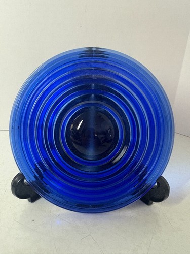 Vintage NOS NEW KOPP Blue Railroad Lantern Light Glass Lens 5 1/2D - 1/2F