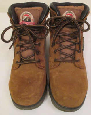 BRAHMA Womens Steel Toe Boots & Slip Resistant Waterproof Size 5.5