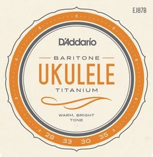 D'Addario EJ87B Titanium Ukulele Strings Baritone 