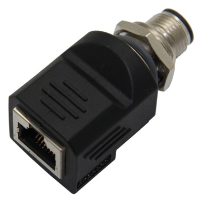 RJS-12D04FM-LS8001 Adapter RJ45-Buchse,M12 männlich Code D-Ethernet PIN: 4 AMPHE