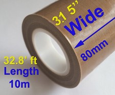 1 Roll PTFE Adhesive Tape Nonstick 0.13mm x 80mm x 33ft