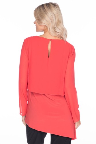 NEW LAST TANGO TOP NWT NEW COLLECTION MADE IN USA MS1151 CHIFFON LAYERED - Picture 20 of 26