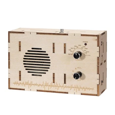 DIY Holz Radio Bausatz 3D FM-AM Radio zum Selbstbauen Puzzle - Bild 1 von 4