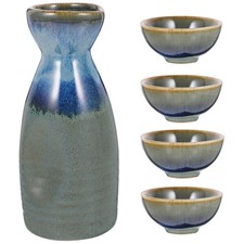 Japanese Style Ceramic Sake Pot And Cups Set For Home Bar And Restaurant 