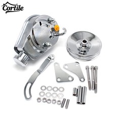 Saginaw Power Steering Pumpdouble 2-groove Pulleybracket Kit For Sbc Bbc Chevy