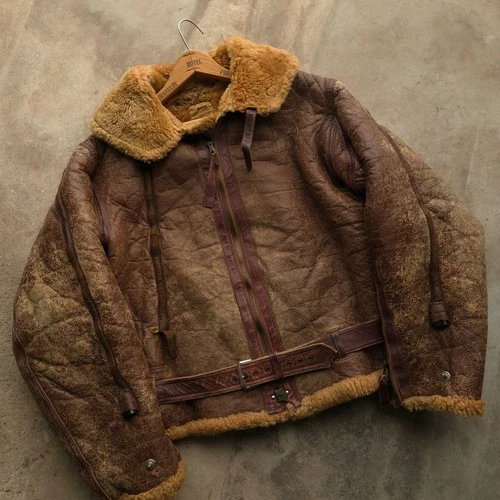 Vintage 1930s Brown Irvin Flight Jacket 40 WW2 RAF Shearling Sheepskin image 2