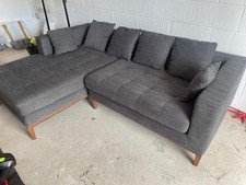 Dwell Corner Grey Fabric Sofa