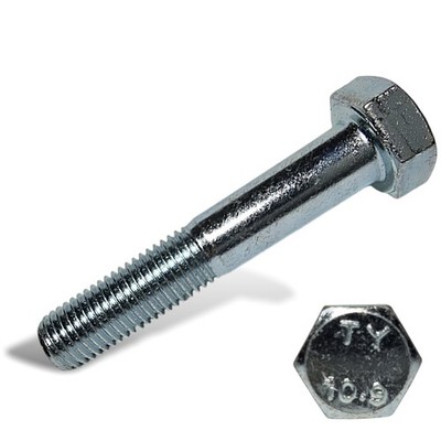 DIN 960 Sechskantschraube m.Schaft Feingewinde 10.9 verzinkt M10 M12 M14 M16 M20
