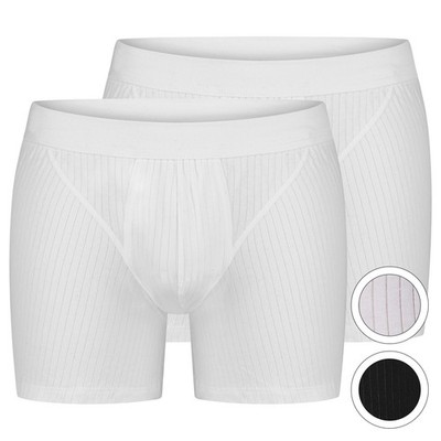 Schiesser Cotton Essentials Authentic Short 5 6 7 8 Weiß Grau Schwarz 2er Pack