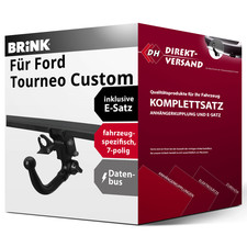 Anhängerkupplung abnehmbar + E-Satz 7pol spezifisch für Ford Tourneo C. 23- neu