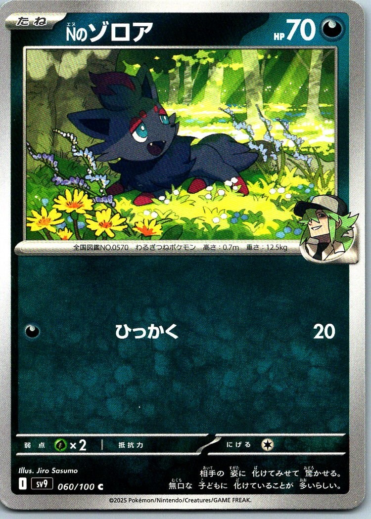 N's Zorua Common SV9: Battle Partners 060/100 NM