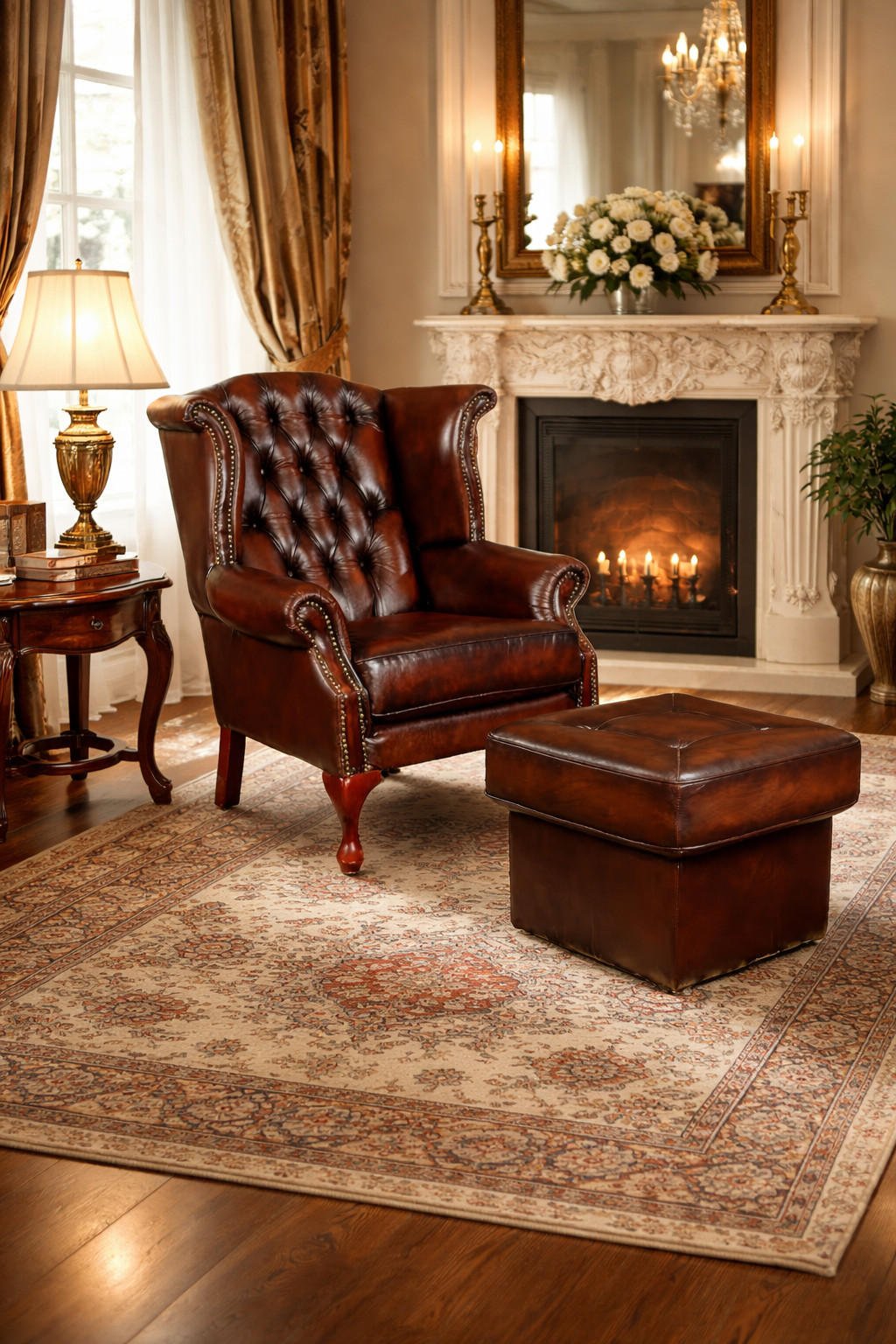 & Ottoman Set &ndash; Classic Style