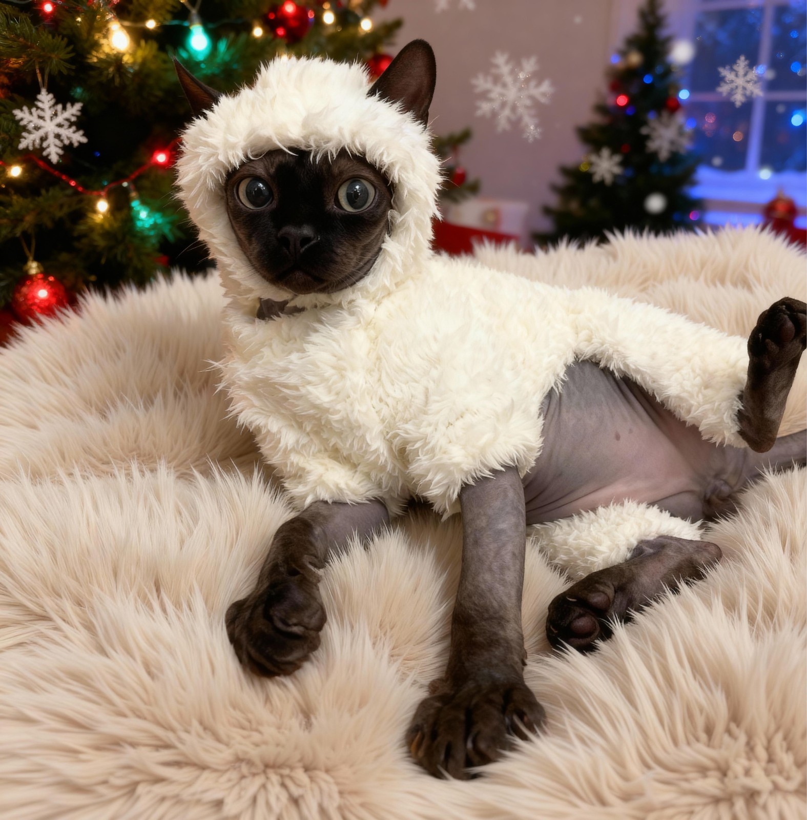 Cute Cat & Dog Holiday Costume — Fluffy Prestige Hoodie Cosplay Outfit