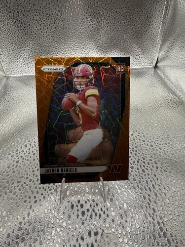 2024 Panini Prizm Rookies Jayden Daniels #347 Orange Lazer Prizm (RC) Commanders
