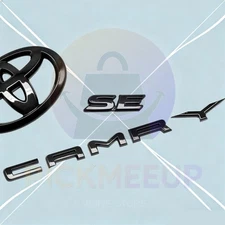 For Camry SE 2018-2024 Rear Liftgate Gloss Black Out Emblems Badges Overlay Kits