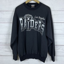 VTG 1993 LOS ANGELES RAIDERS SWEATSHIRT LARGE-XL BLACK PULLOVER NFL FOOTBALL 90s