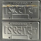 Pair OR Truck License Plates 2 Oregon Truck Lic Yellow Blue — photo 2