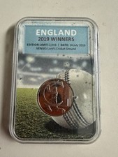 2019 - Alphabet Letter C 10p England Cricket World Cup Winners in Plastic Case