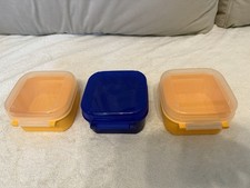 Tupperware Bellevue 3er Set Blau Orange Vorratsdosen Gebraucht