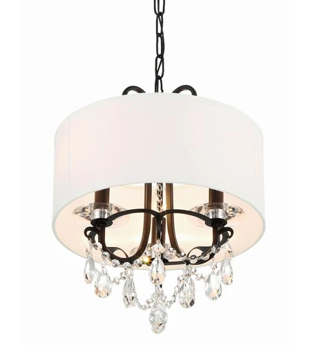 Crystorama Lighting Group 6623-CL-MWP Othello 3 Light 15"W - Black - Picture 1 of 12