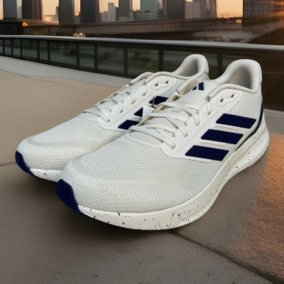 Adidas Runfalcon 5 \'White Dark Blue Speckled\' Size 8 - Adidas Runfalcon 5 White Dark Blue Speckled | eBay main image 2