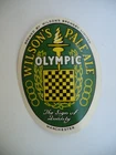LARGER MINT WILSON'S OLYMPIC PALE ALE MANCHESTER BREWERY BEER BOTTLE LABEL