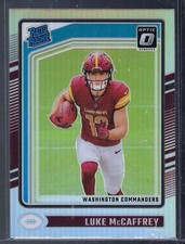 2024 Donruss Optic Luke McCaffrey #268 Holo Prizm RC Rookie Commanders