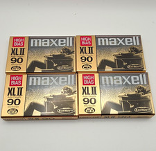 Set of 4 Maxell XLII 90 Cassette Tapes 90 min High Bias IEC Type II Slipcase