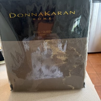 3 pc Donna Karan SANCTUARY Collection Woven Jacquard Full /Queen Duvet Set NIP
